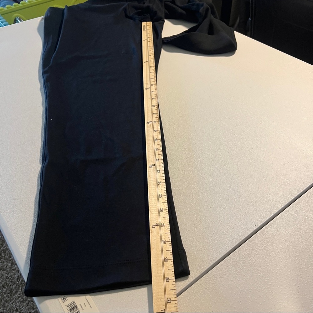Croft & Barrow Black Stretch Cotton Pull-On Straight Leg Pants Pockets XL Short - Picture 3 of 12
